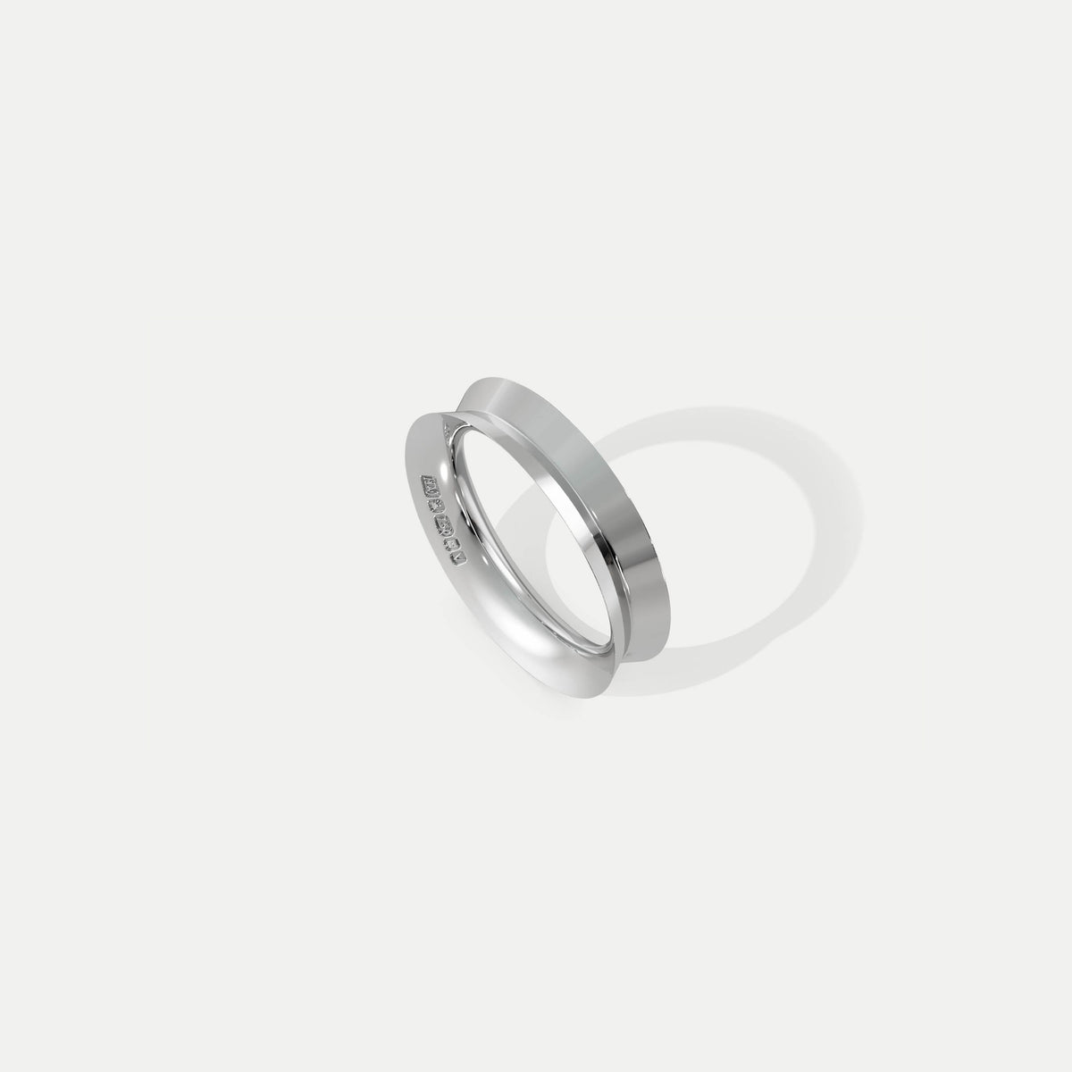 Inverted Knife Edge (Wide) Platinum