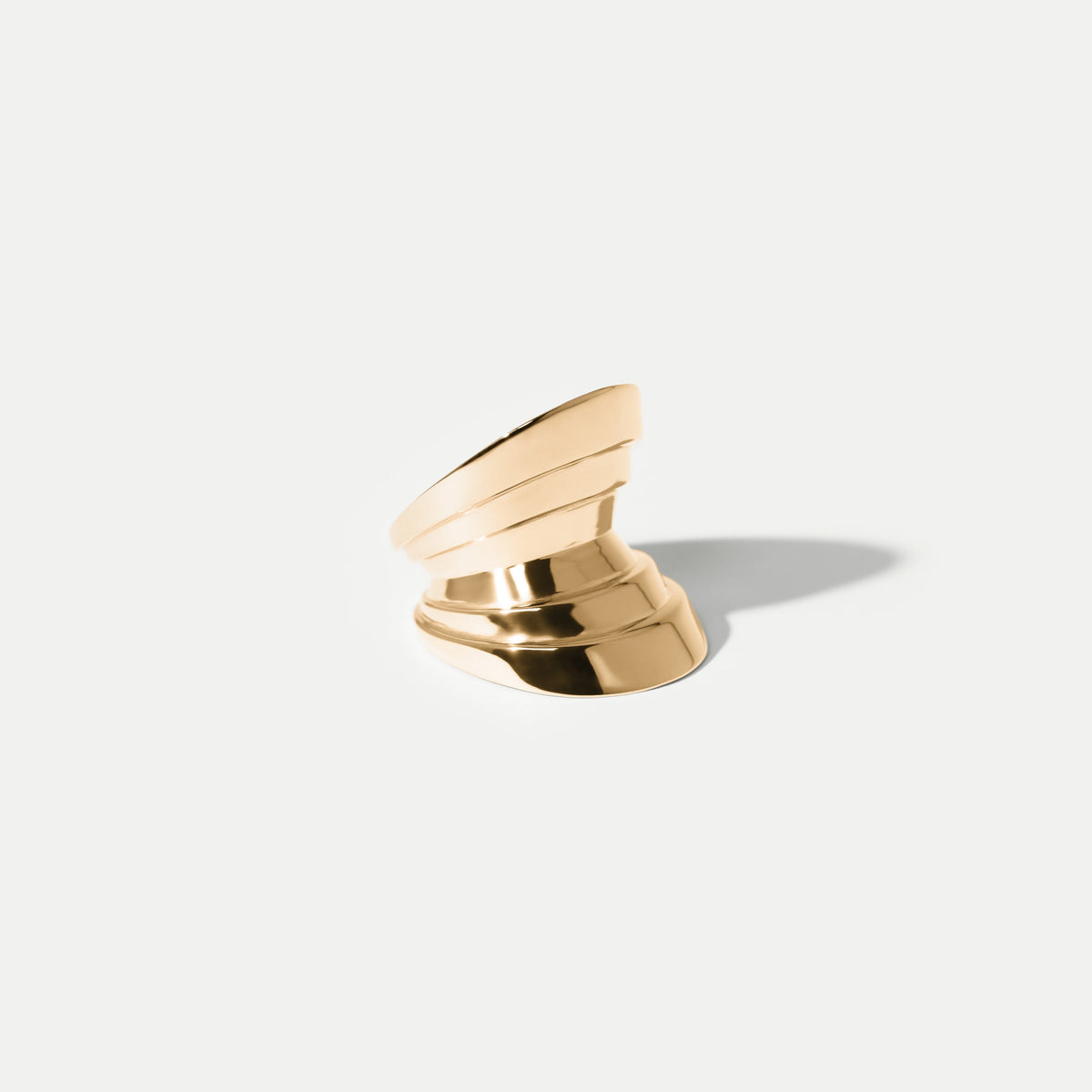Monumental Yellow Gold Arc Ring