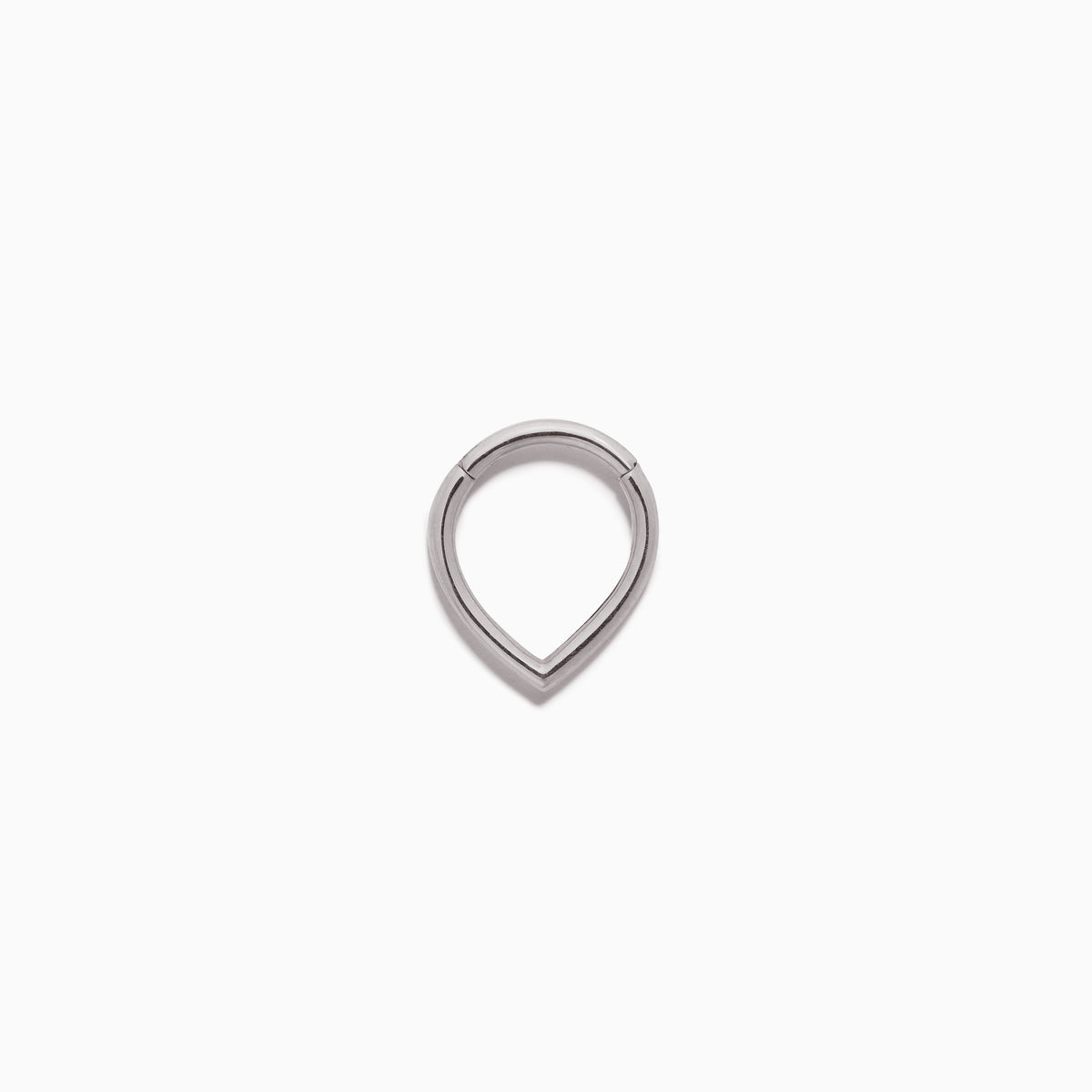 Teardrop Hoop White (S)