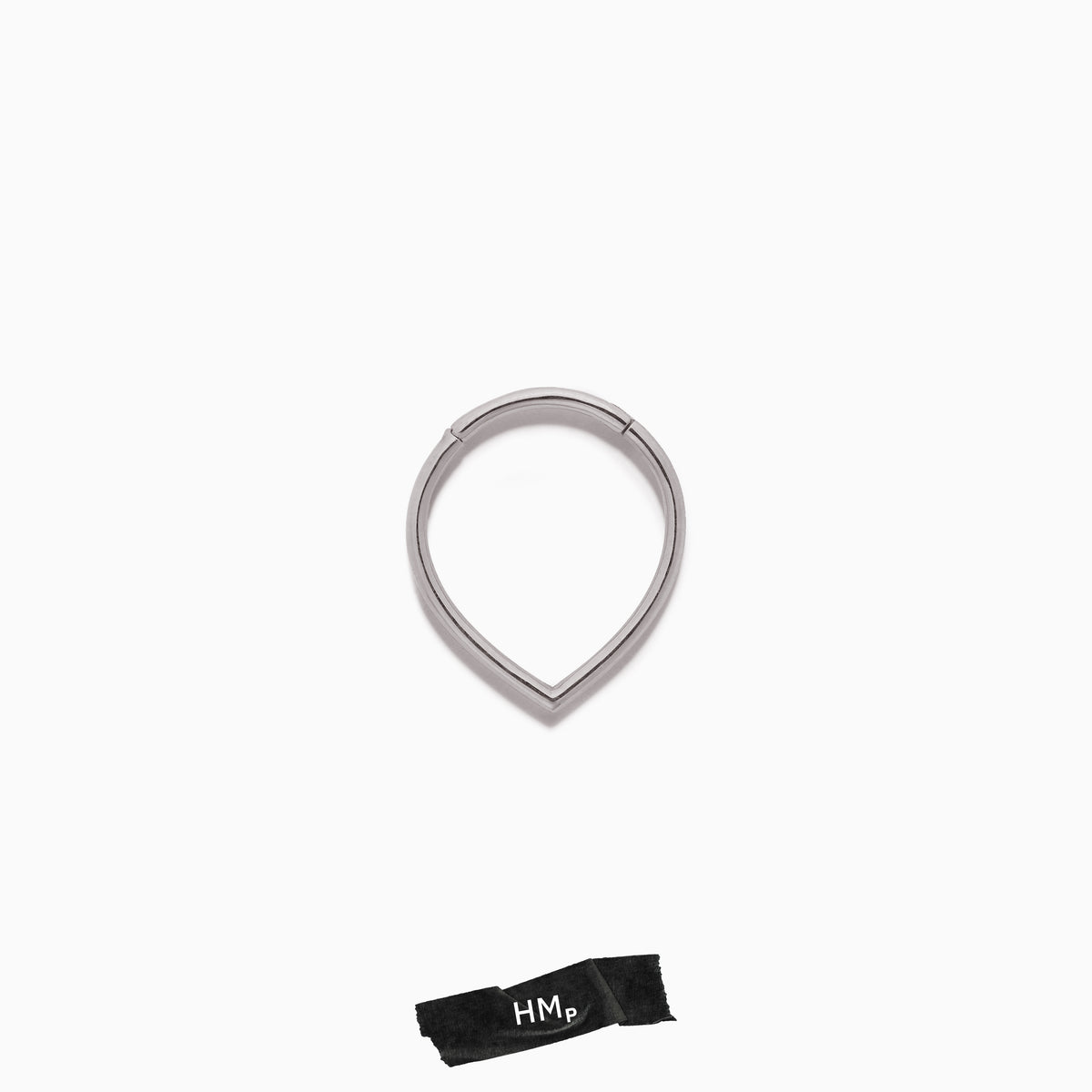 Teardrop Hoop White (L)