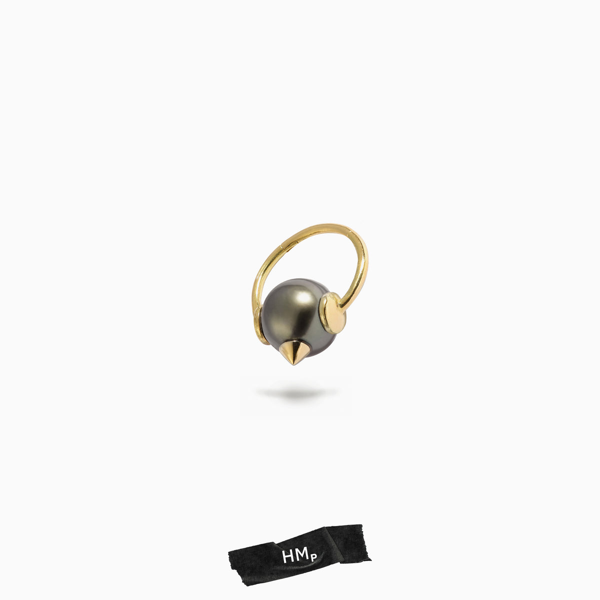 Pearl ‘Captive’ Ring Black