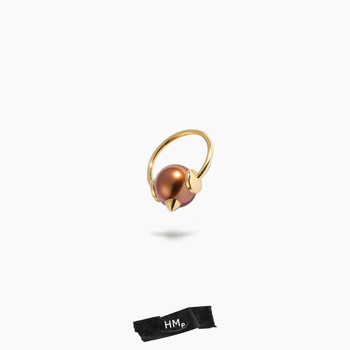 Pearl ‘Captive’ Ring Brown