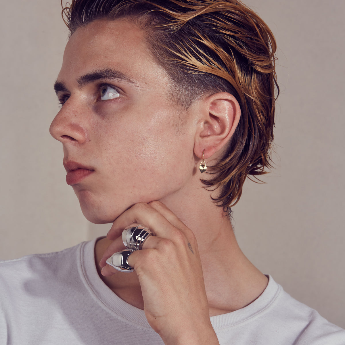 Orbit Super Size White Gold Ring