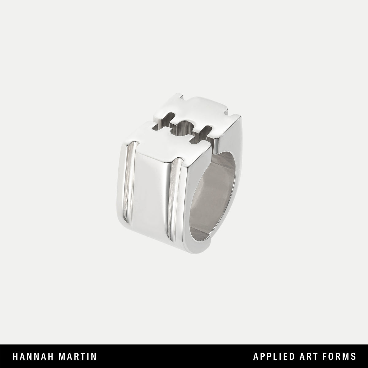 Razor Ring Block Silver