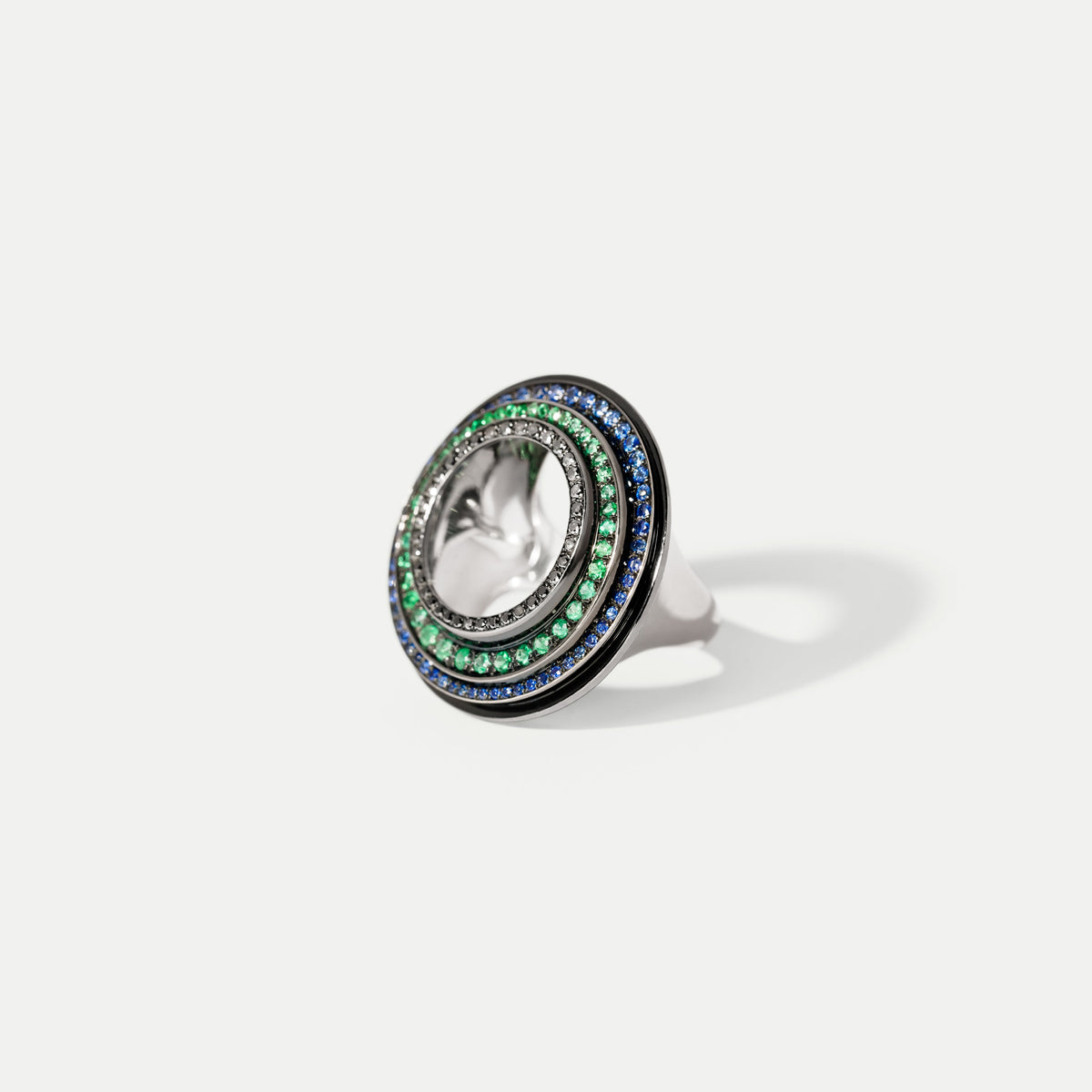 Sovereign Statement White Gold Ring