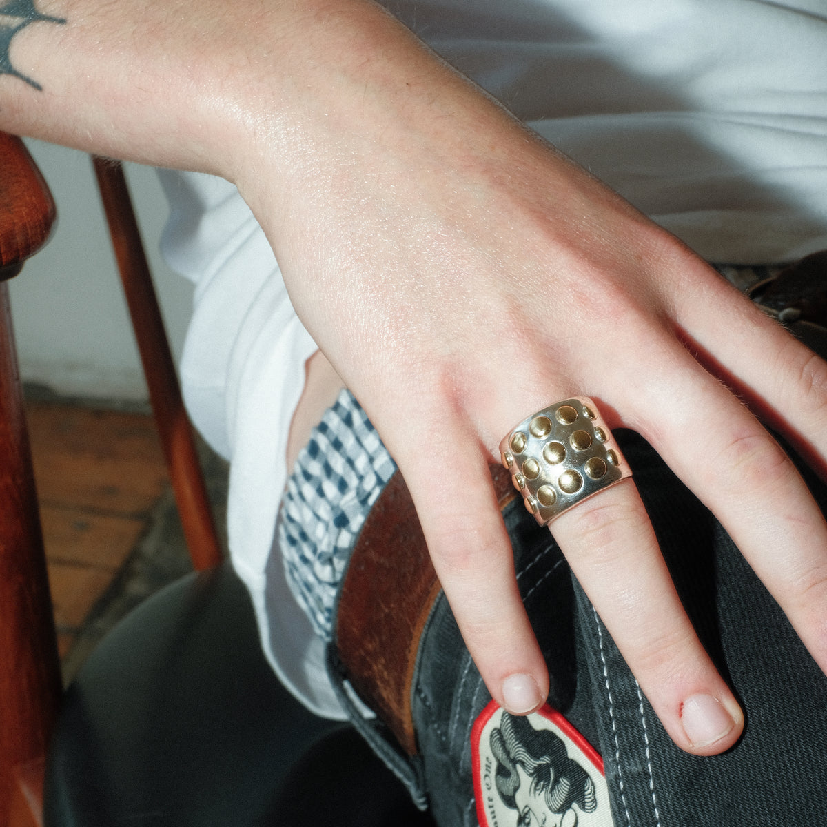Studded Strap Ring