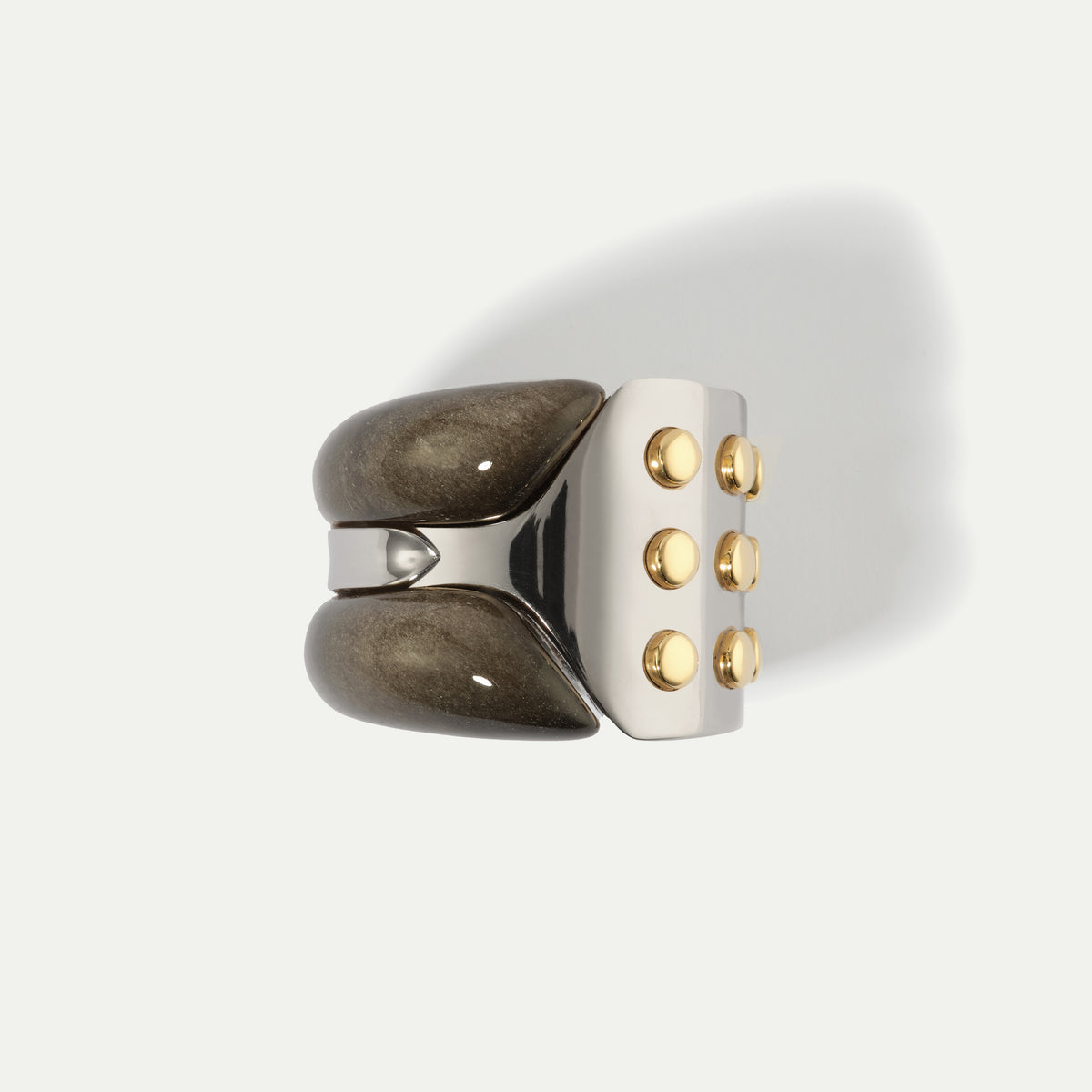 Studded Strap Stone Ring