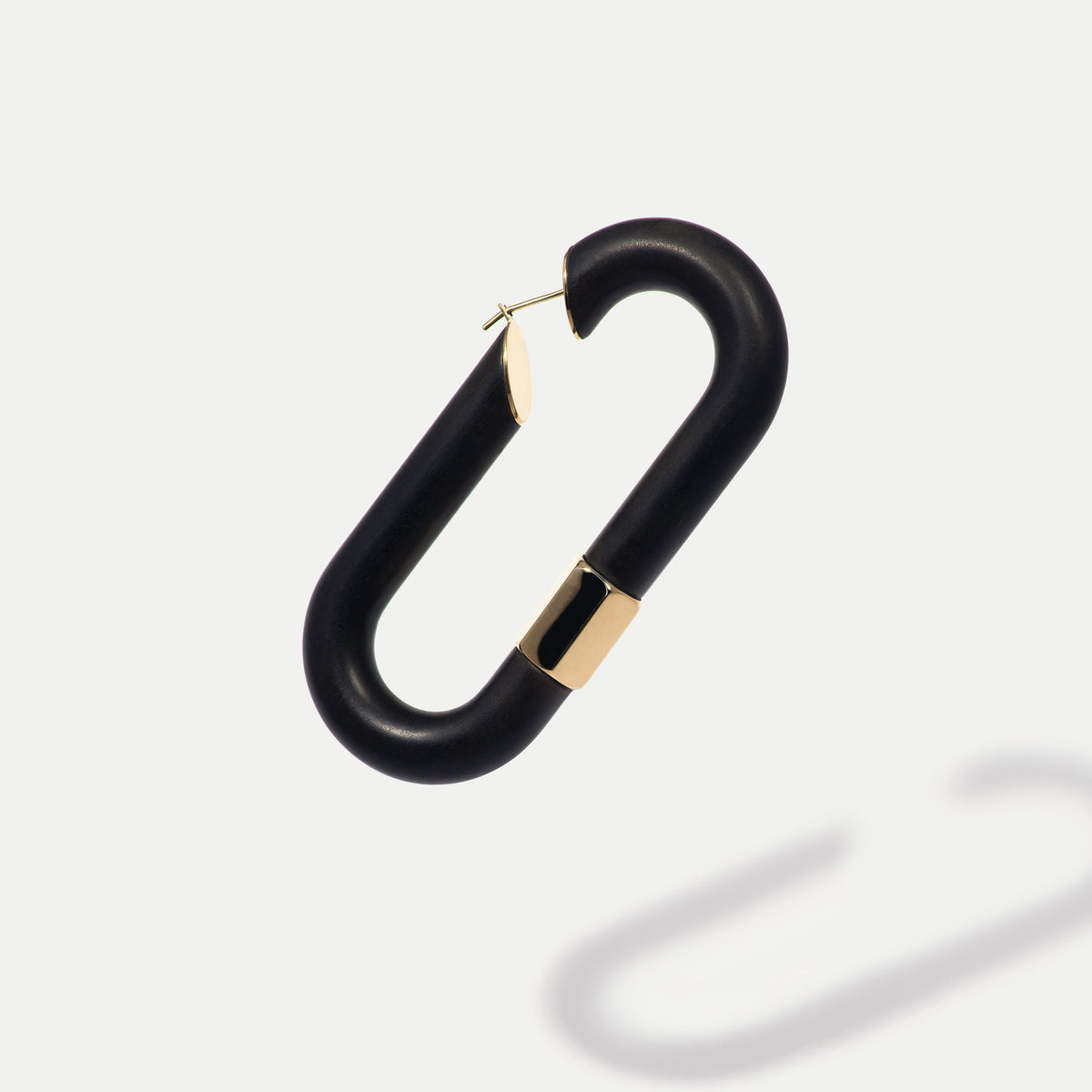 Giant Warrior Chain Ebony Earring