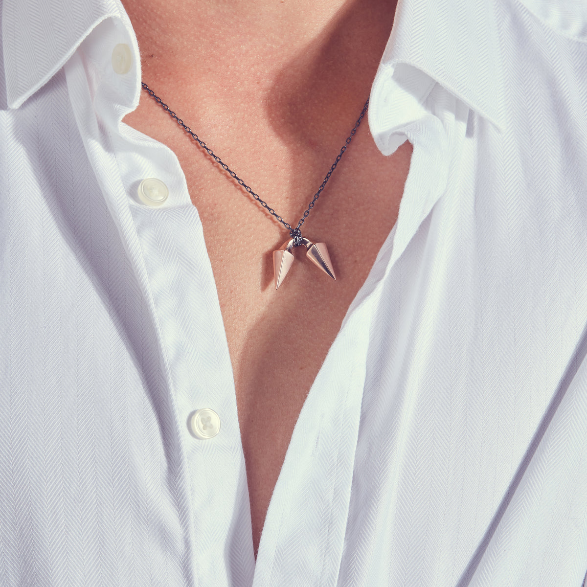 Barbed Rose Gold Pendant