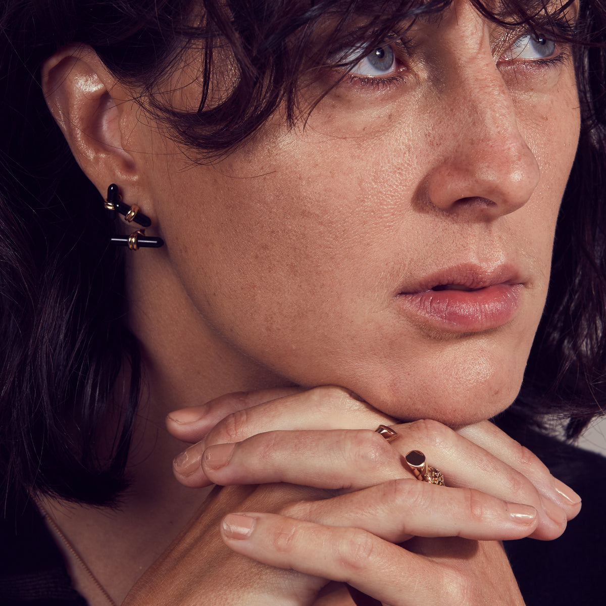 Short Bound Drop Earrings