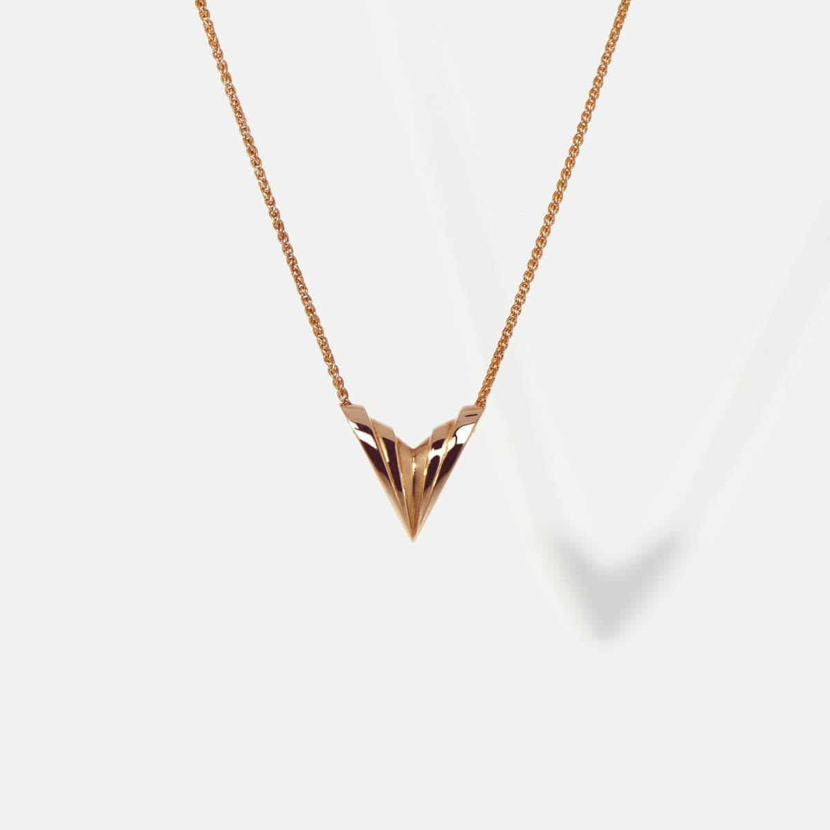 Miniature Arc Rose Gold Pendant