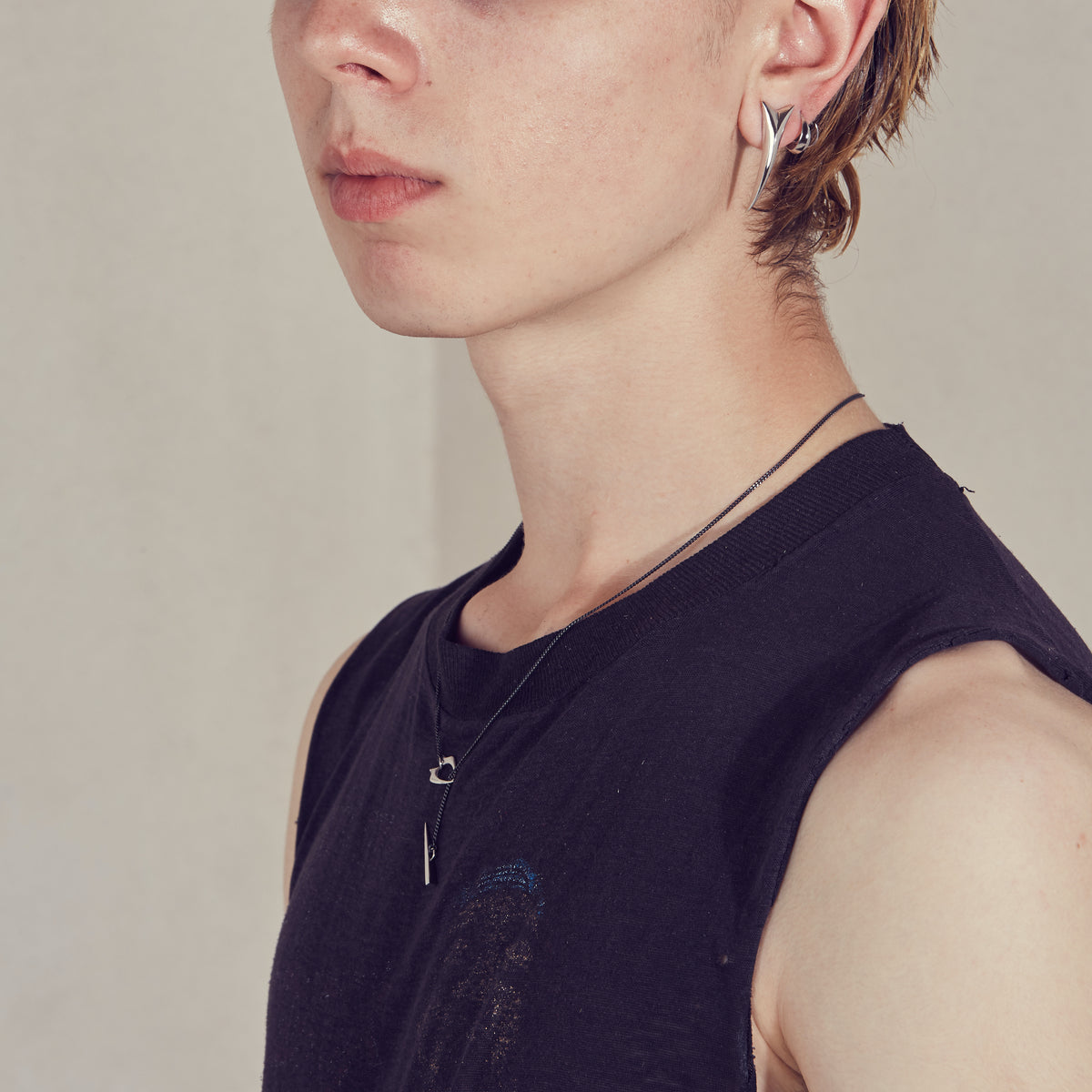 Tiny White Gold Rock n Roll Chain