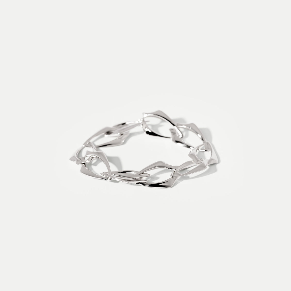 Rock n Roll White Gold Bracelet