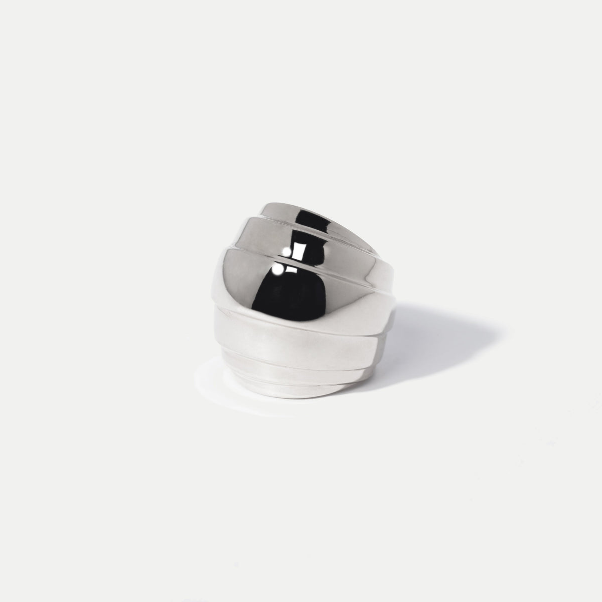 Orbit Super Size White Gold Ring