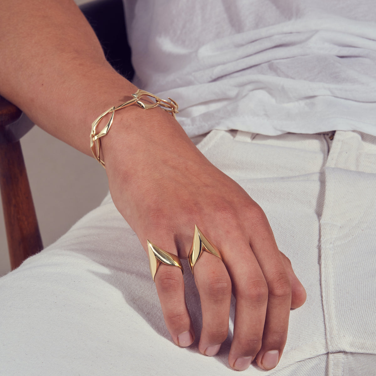 Spur Yellow Gold Ring