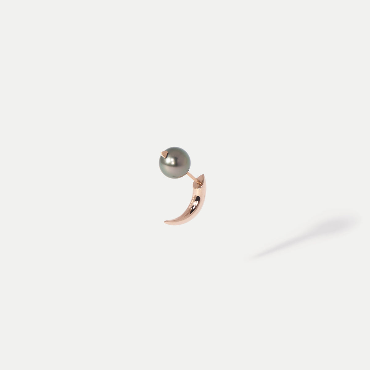 Stabbed Rose Gold Pearl Earring