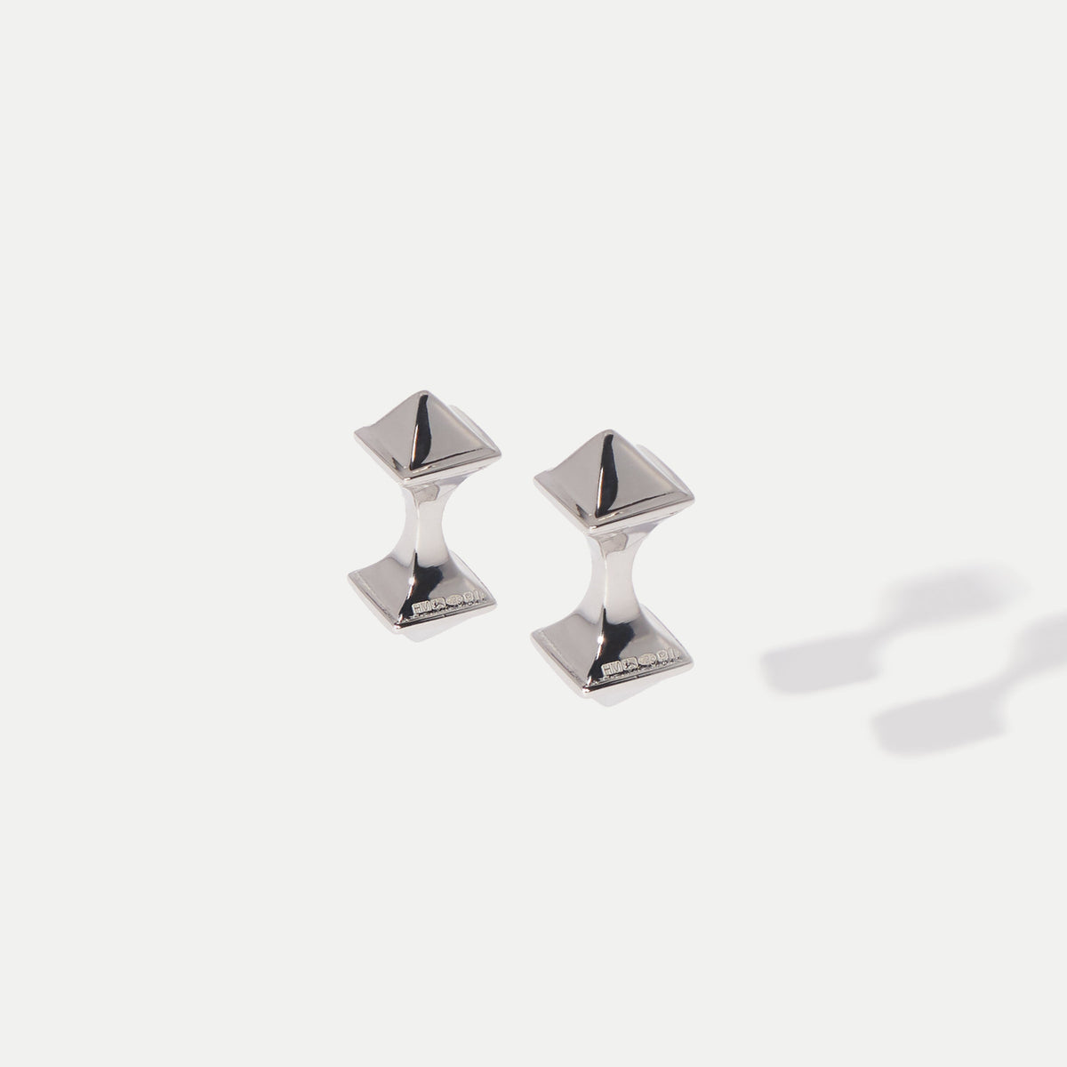Studded White Gold Cufflinks