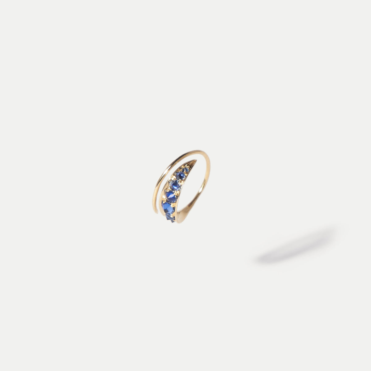 Studded Hoop Sapphire Earring