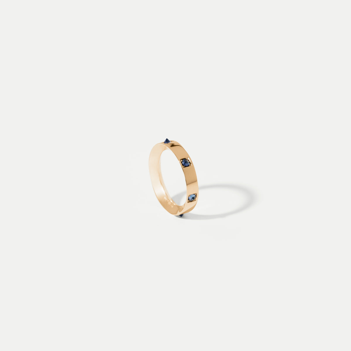 Studded Sapphire Yellow Gold Ring