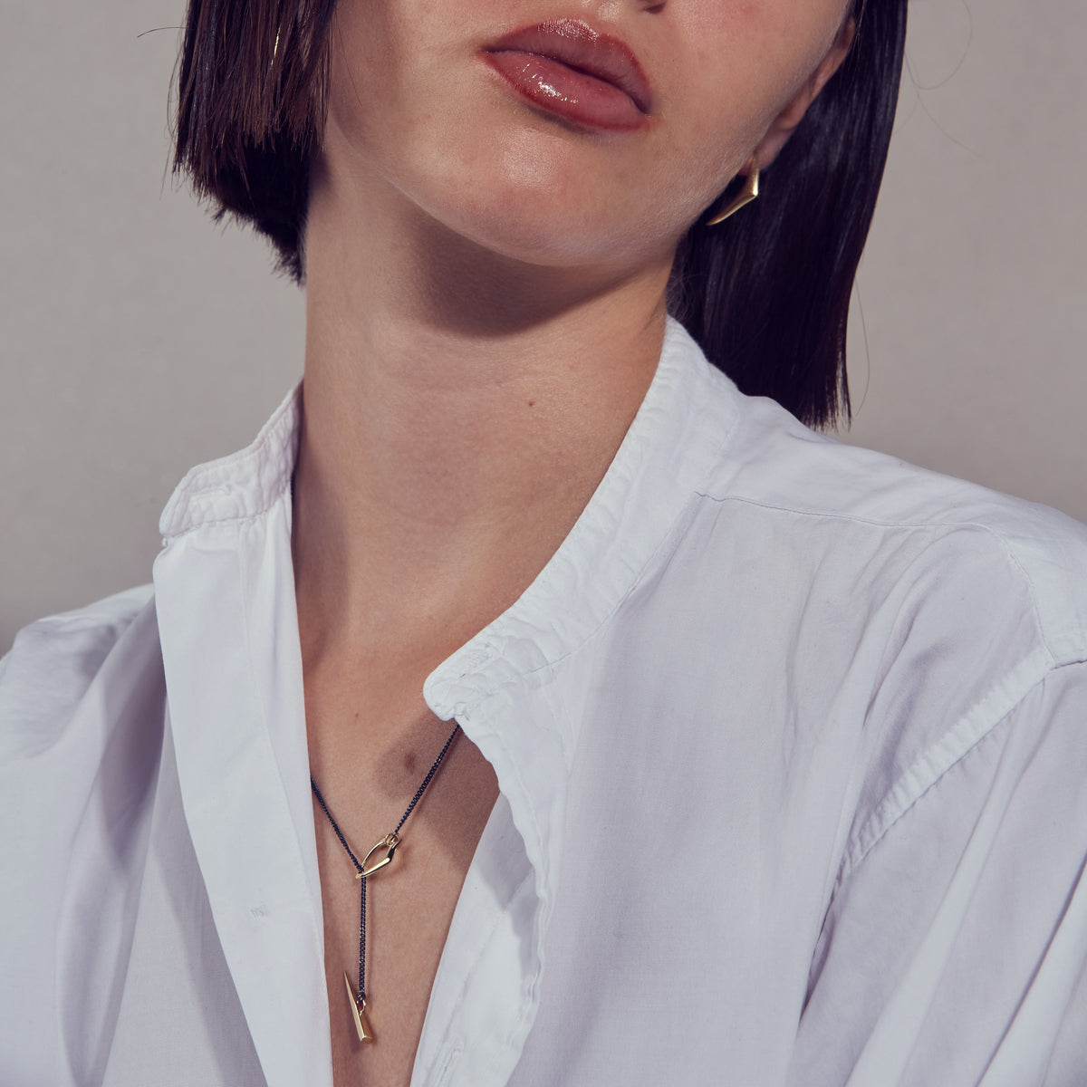 Tiny Yellow Gold Rock n Roll Chain