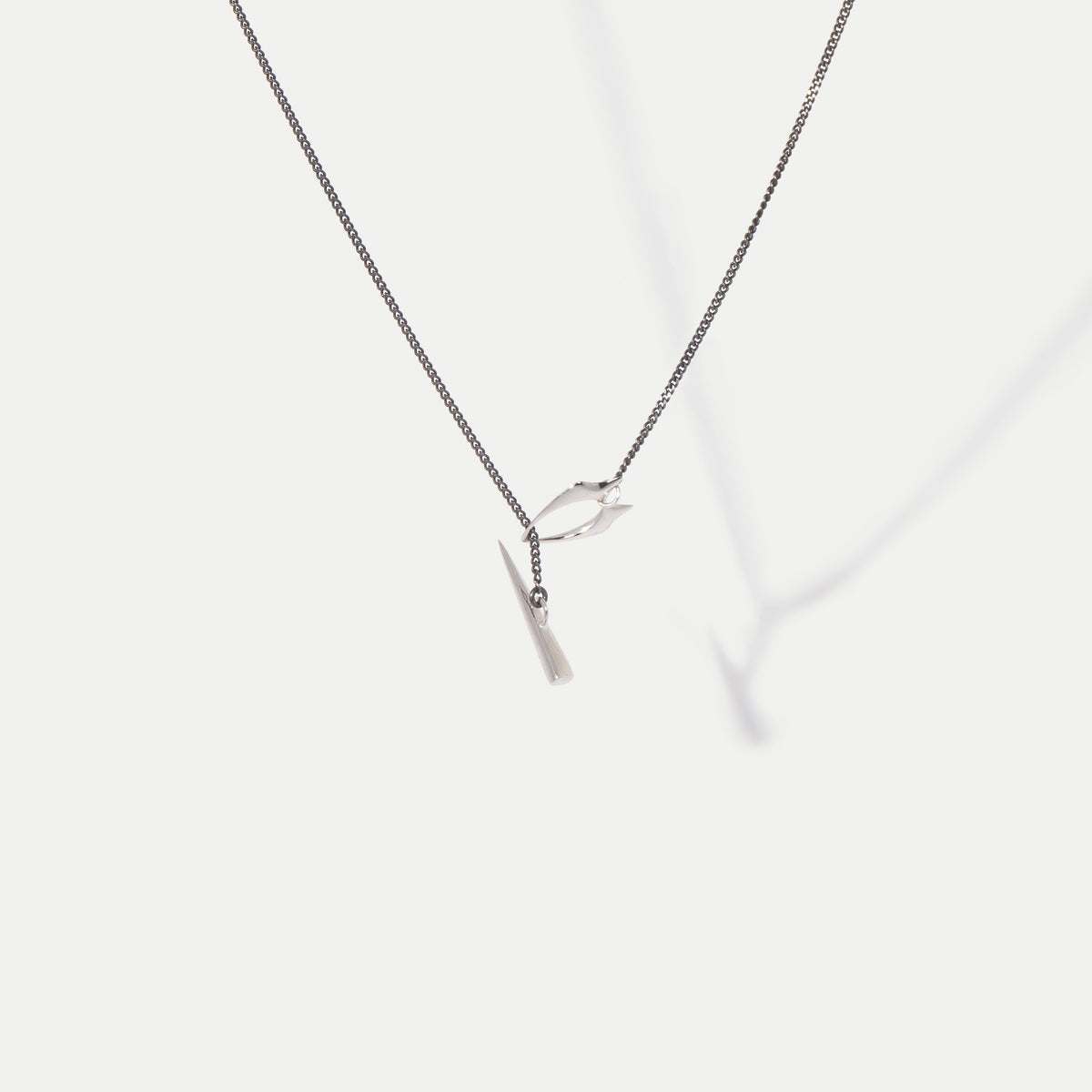 Tiny White Gold Rock n Roll Chain