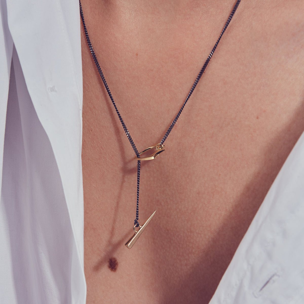 Tiny Yellow Gold Rock n Roll Chain