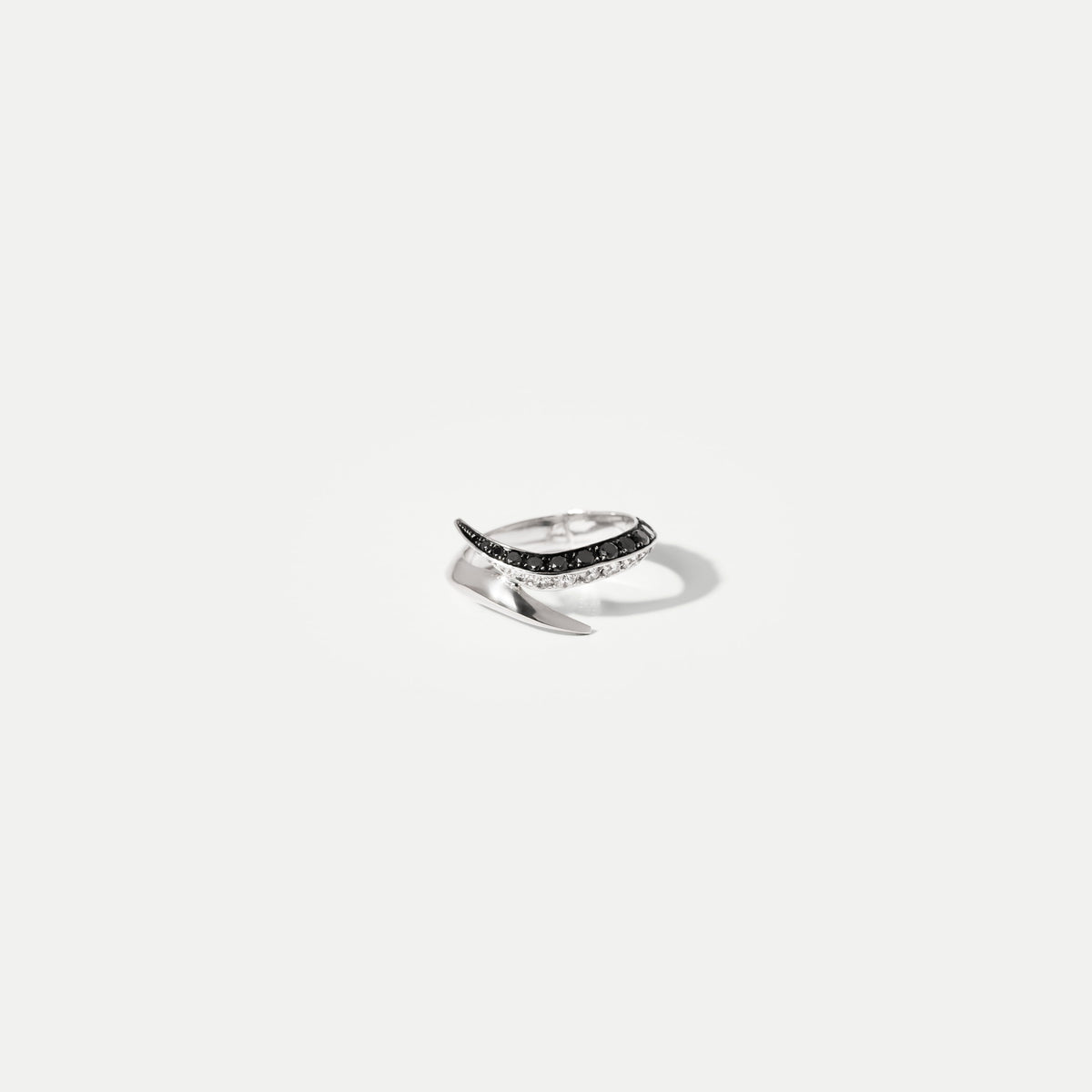 Twisted White Gold Spur Ring