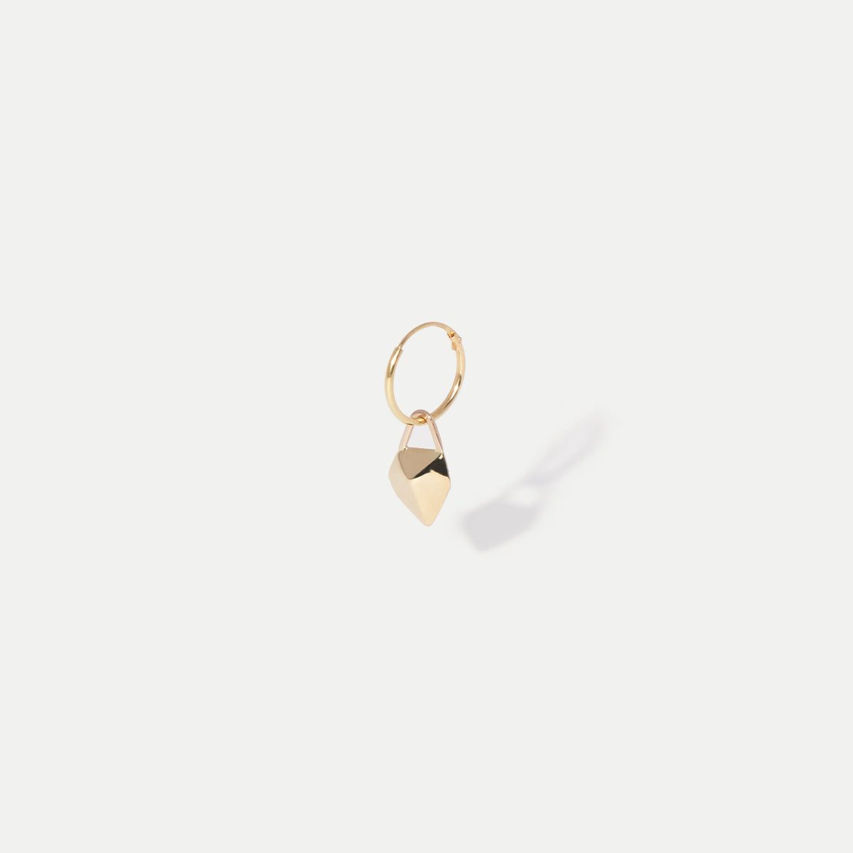 Facet Yellow Gold Hoop Earrings