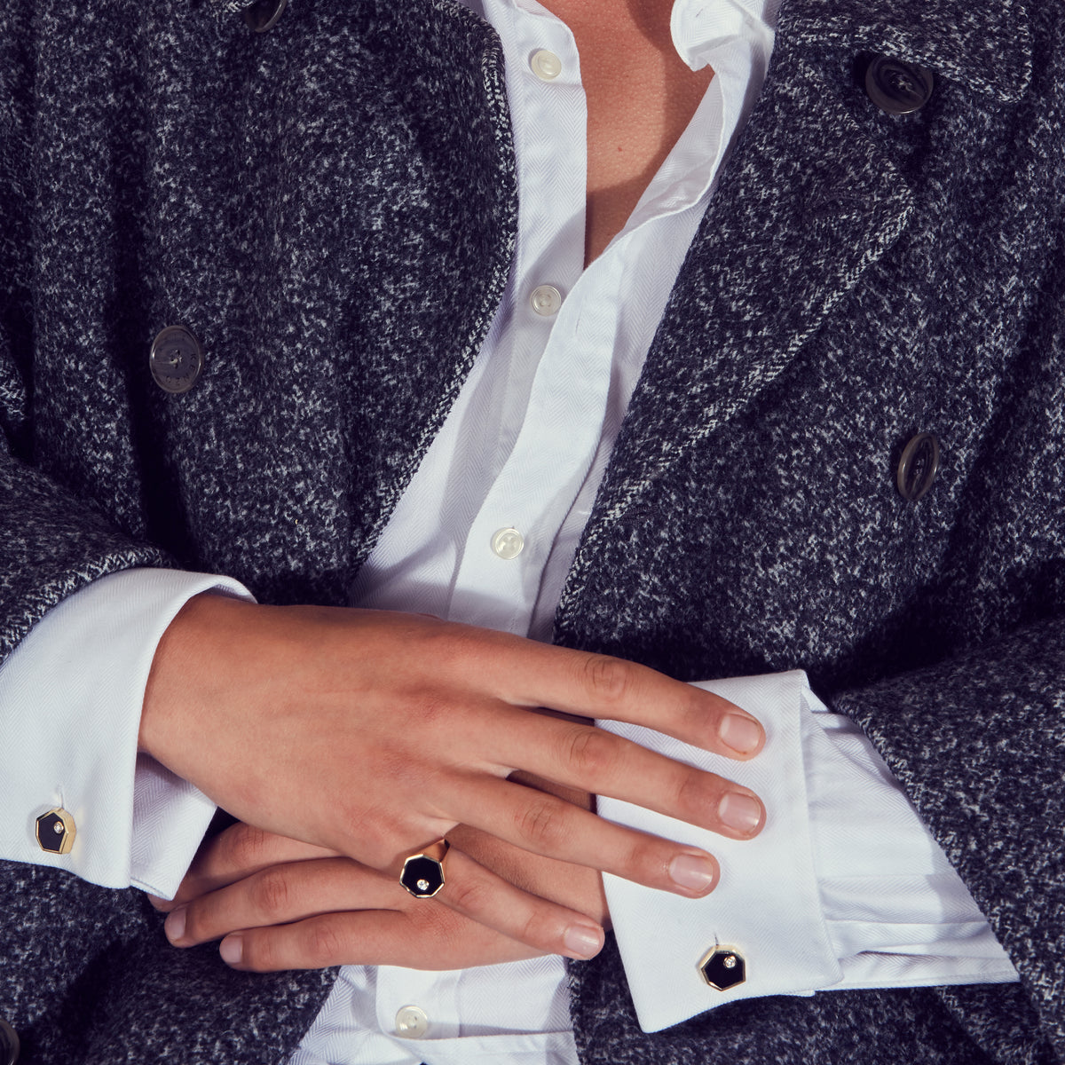 Vincent's Signet Facet Cufflinks