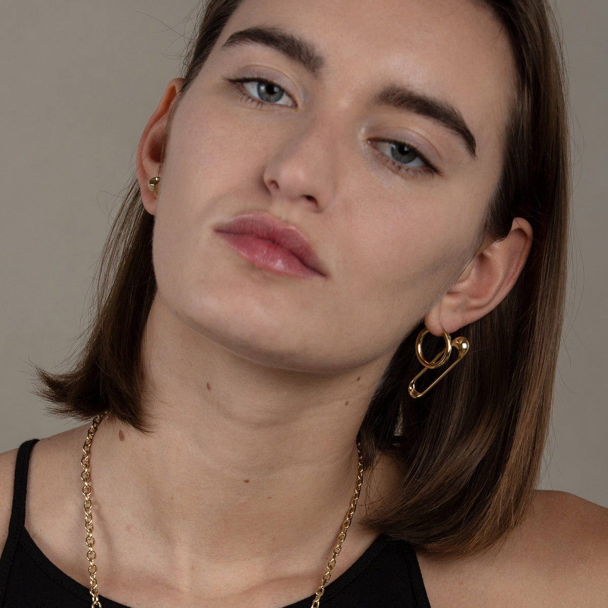 Pierced Punk Hoop Earrings