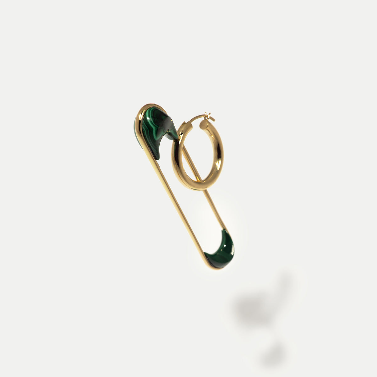 Pierced Punk Stone Hoop Earrings