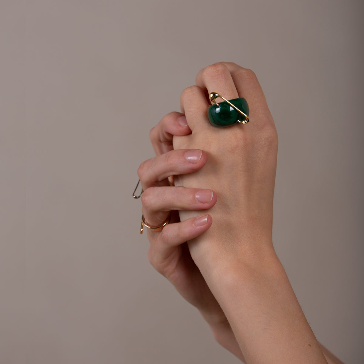 Pierced Stone Ring