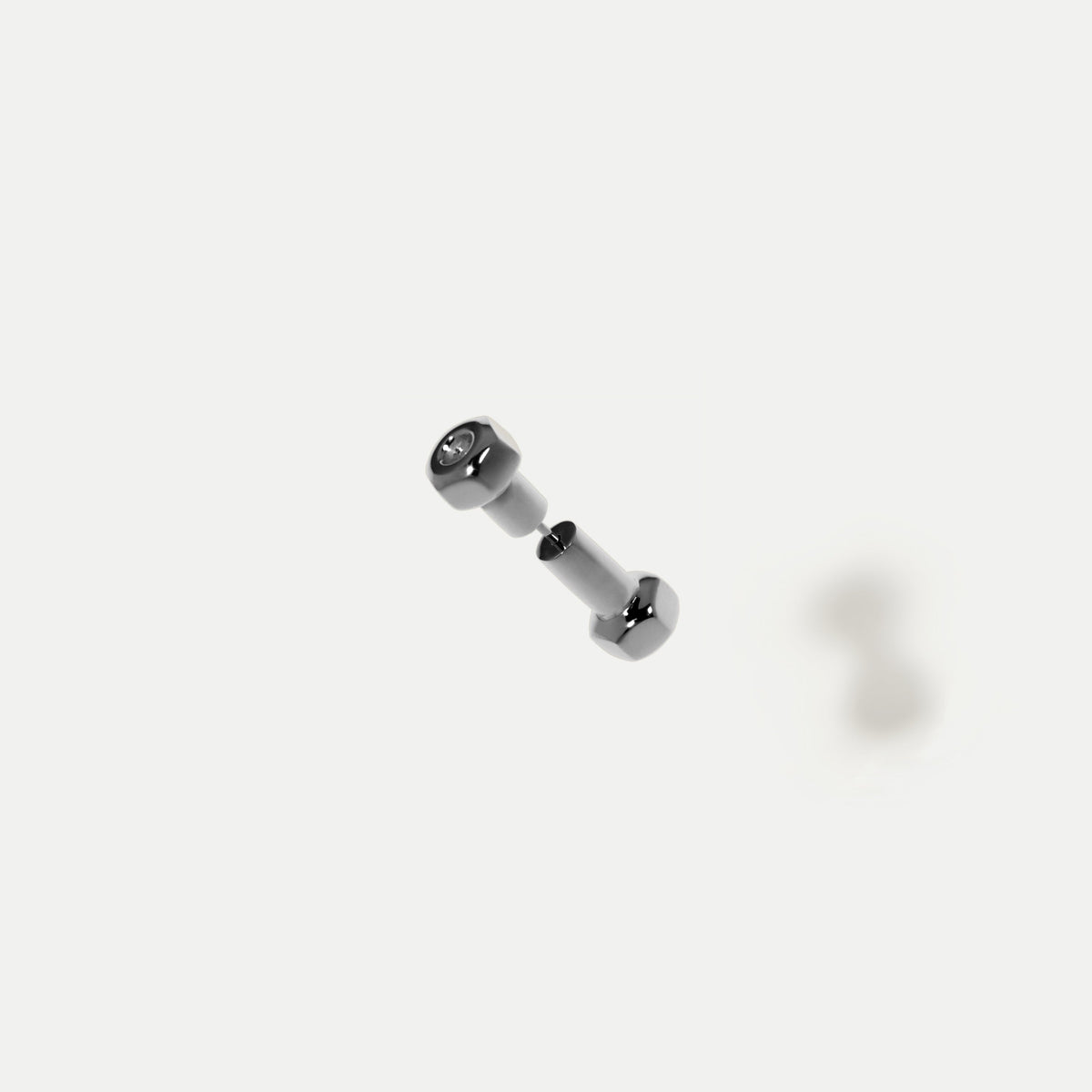 Rebel Bolt Earrings White