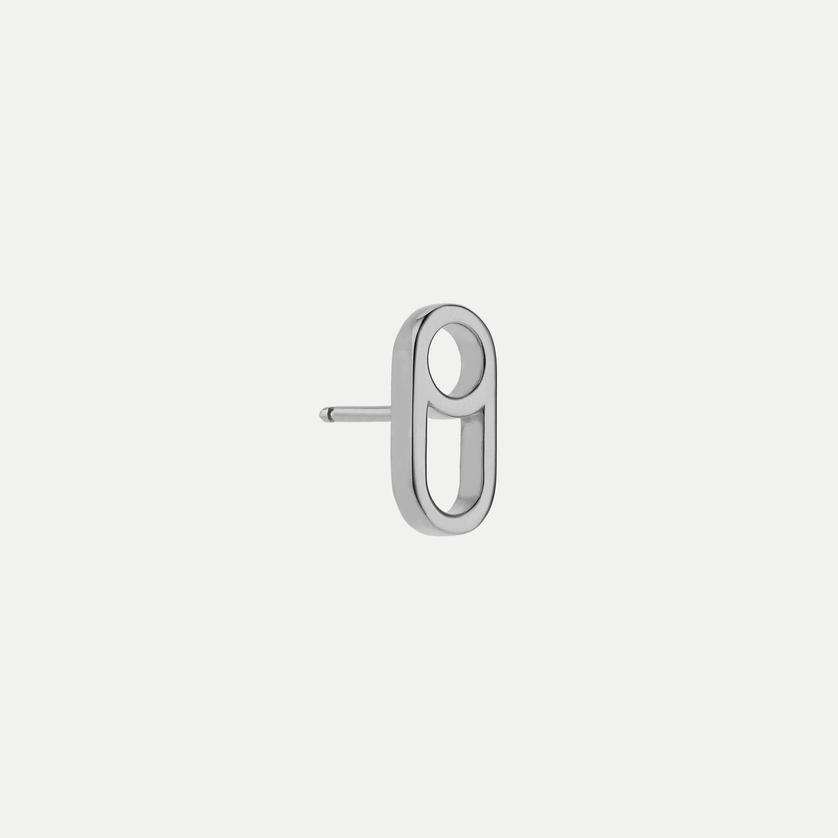 Dog Tag Earring Silver