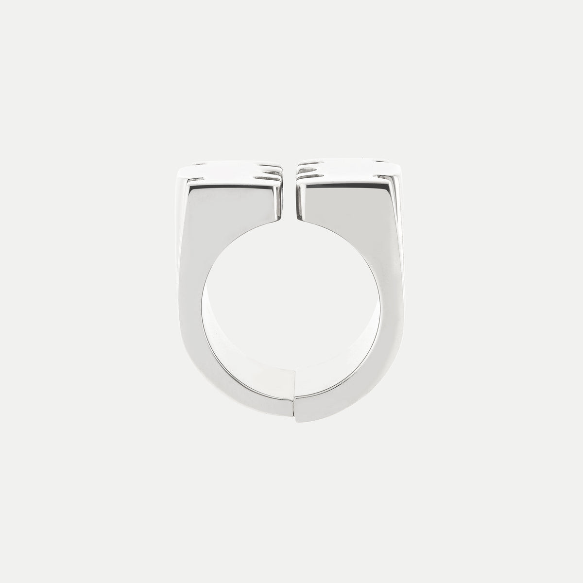 Razor Ring Block Silver