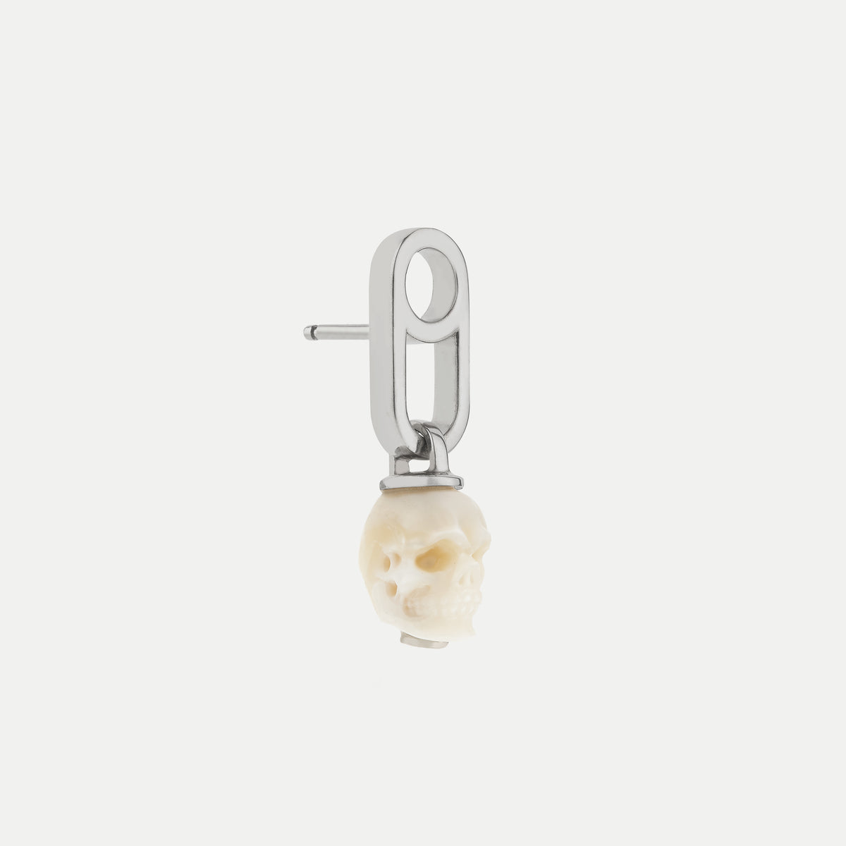 Vanitas Skull Earring Silver