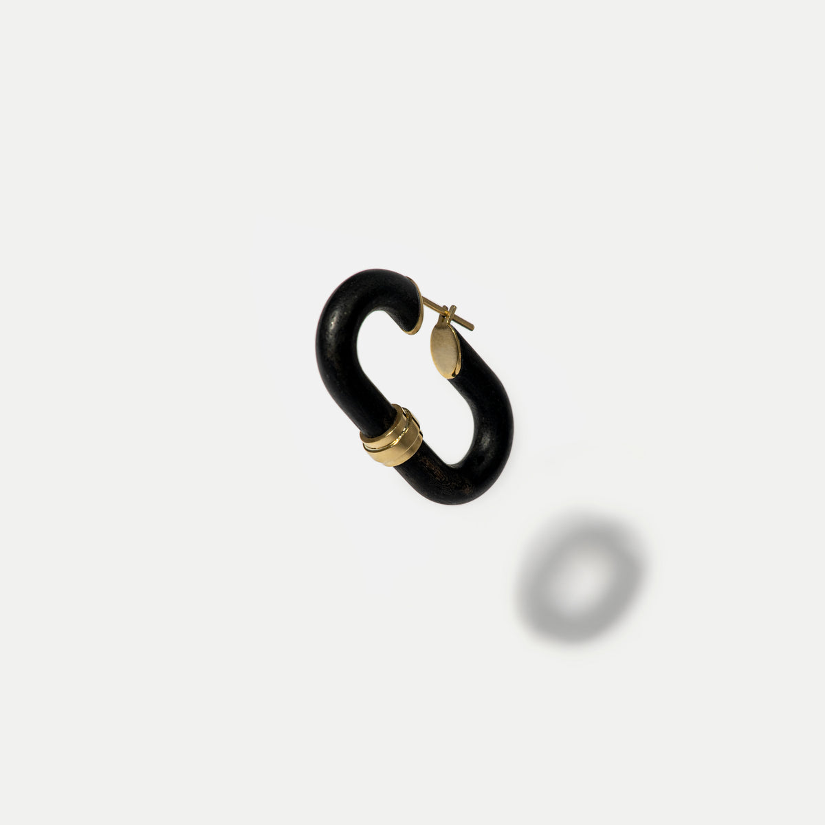 Warrior Chain Ebony Hoop Earring